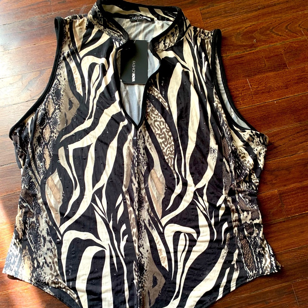 Fashionova bodysuit, 3X, NEW with tag, thong